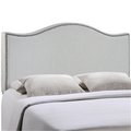 East End Imports Curl King Nailhead Upholstered Headboard- Gray MOD-5207-GRY